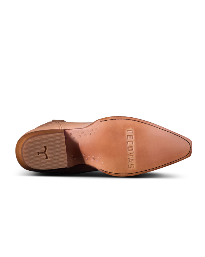 Sole view of The Annie Hearts - Rose Gold Goat on plain background