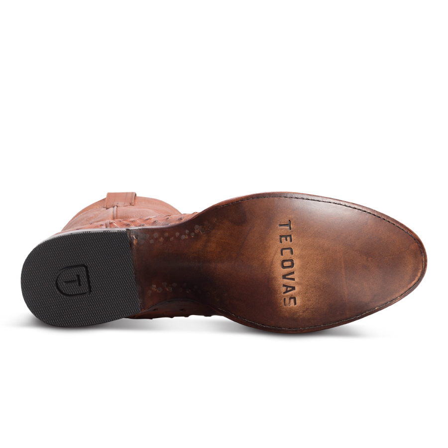 Tecovas Earl, Ostrich in Pecan The Wyatt Cowboy Boot - Brown ostrich | Tecovas main image 3