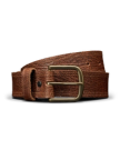 Front view of Men's Chore Belt - Tobacco on plain background