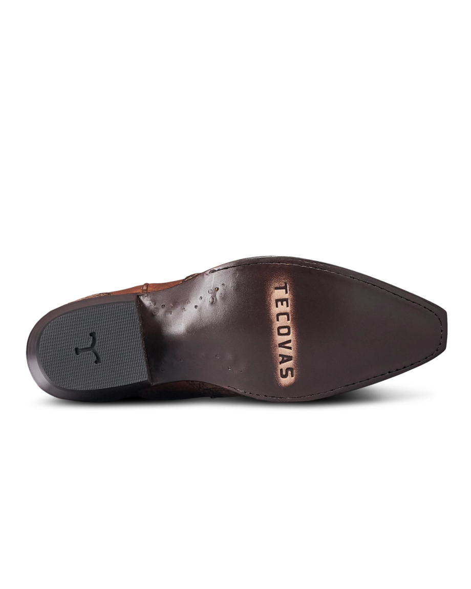 Sole view of The Loretta - Truffle Caiman on plain background