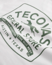 Closeup view of Men's General Store T-Shirt - Bone/Green