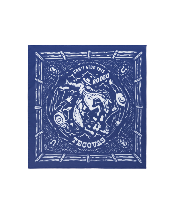 Front view of Gameday Bandana - Navy on plain background