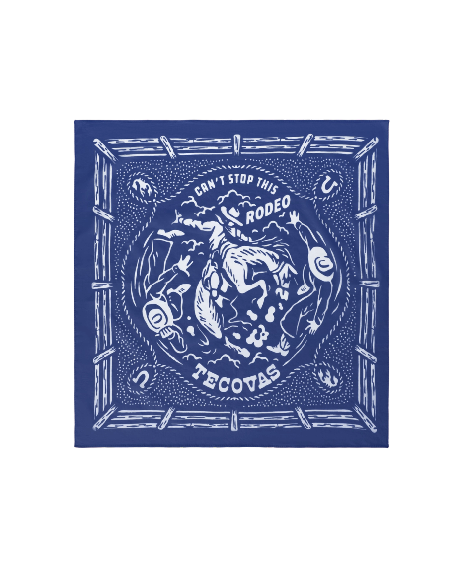 Front view of Gameday Bandana - Navy on plain background