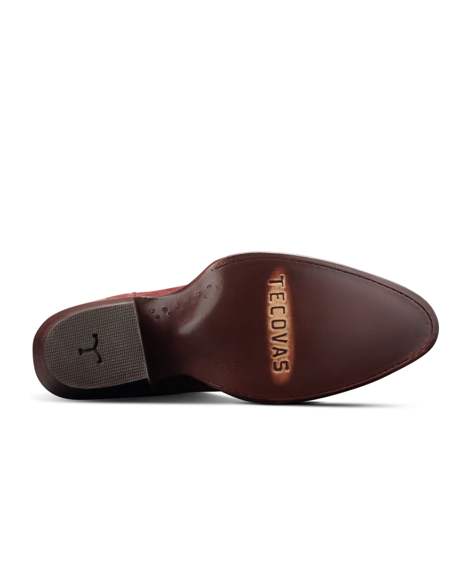 Sole view of The Jane - Brick Suede on plain background