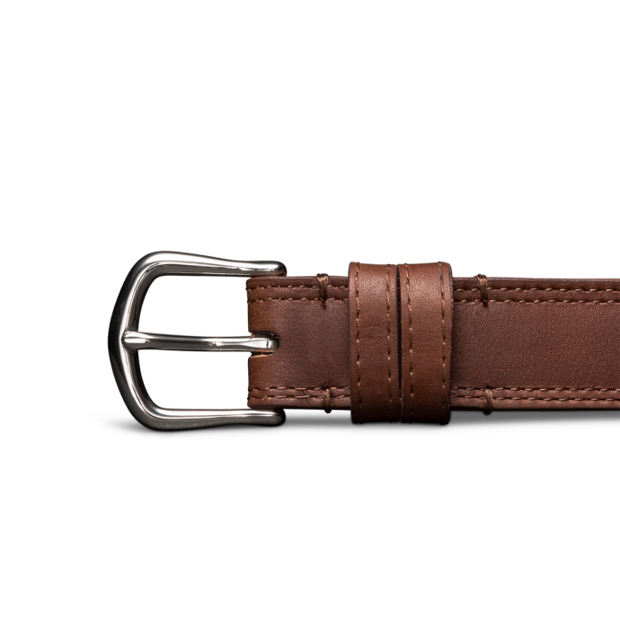 Front view of Women's Bovine Belt - Sequoia on plain background