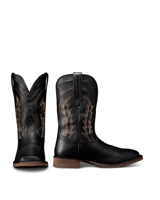 Boys' Black Cowhide Cowboy Boots | Tecovas
