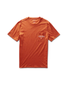 Flatlay image of the orange rust tecovas t shirt on a plain background