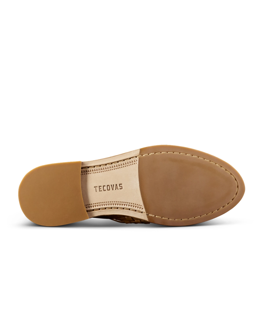 Sole view of The Maya - Bone Cowhide on plain background