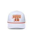 Front view of Tecovas Work Performance Trucker - Burnt Orange Polyester on plain background