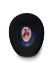 Inside view of Cattleman Fur Cowboy Hat - Black on plain background