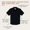 Diagram of the Men's Sawtooth Short Sleeve Pearl Snap in Black showing it's unique design details