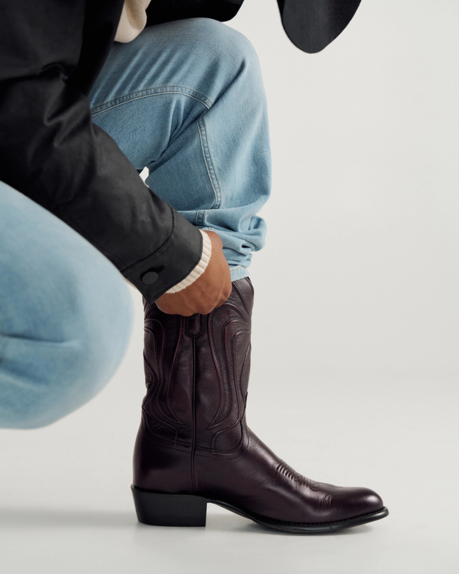 View of The Cartwright - Black Cherry Cowhide