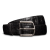 Front view of Men's Caiman Belt - Midnight on plain background