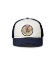 Front view of Let's Rodeo 5 Panel Low Pro Trucker - Navy / White on plain background