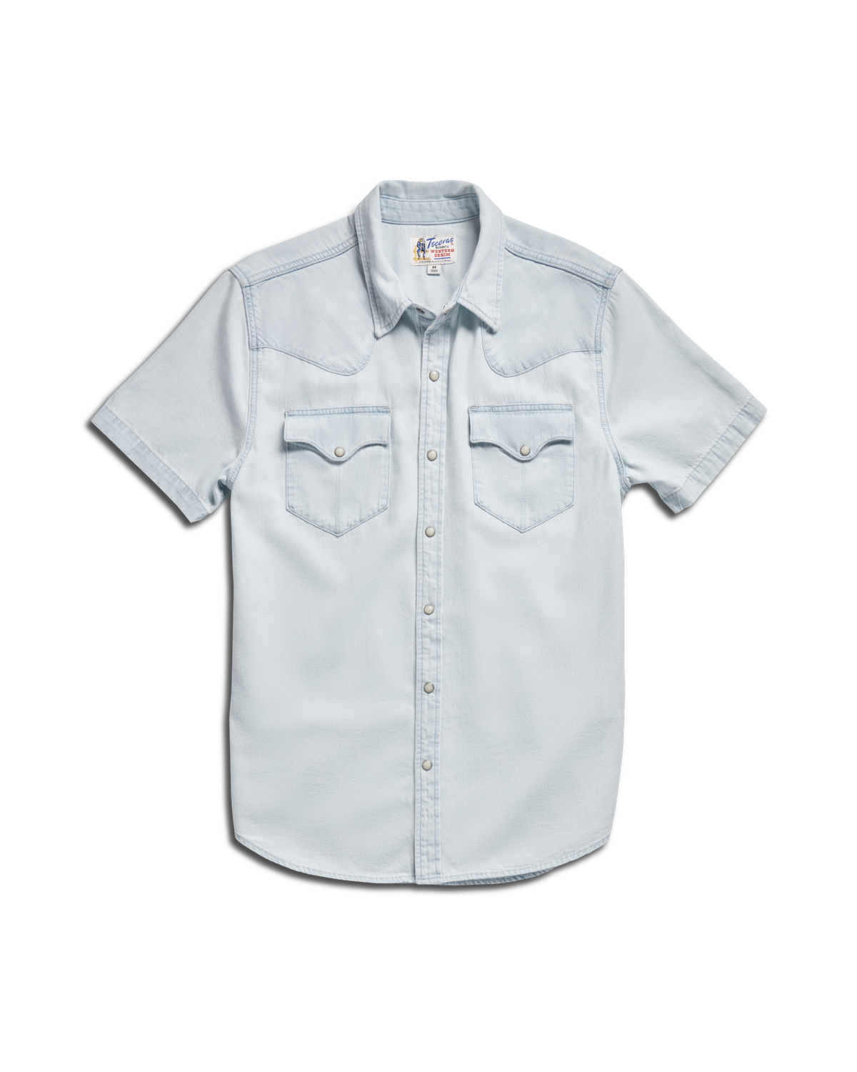 Men's Short Sleeve Denim Pearl Snap