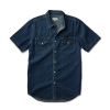 Closeup detail view of Men's Denim Short Sleeve Pearl Snap - Medium