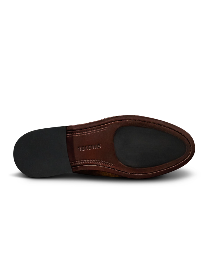Sole view of The Claire Braid - Sienna on plain background
