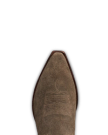 Toe view of The Garrett - Gravel Suede on plain background