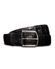 Front view of Men's Caiman Belt II - Midnight on plain background