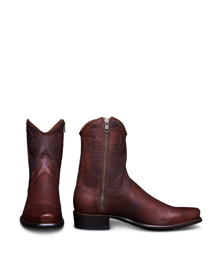 The Jack Men's Zip Boot - Brown cowhide | Tecovas