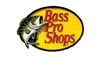 Bass Pro Shops logo featuring a largemouth bass and red text on a yellow oval background.