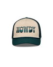 Front view of Howdy Trucker - White/Dark Teal on plain background