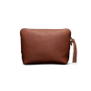 Back view of Leather Wristlet Pouch Fawn Bovine / OS - Fawn on plain background
