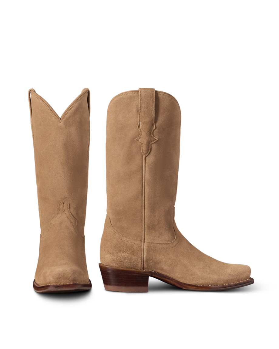 Pair view of The Cheyenne - Desert Tan Suede on plain background