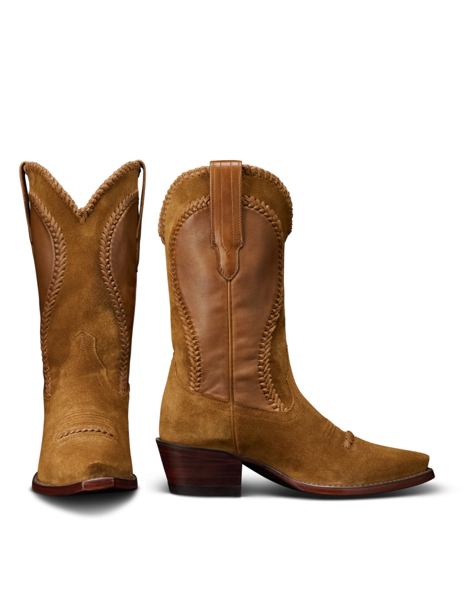 Pair view of The Sadie Braid - Sienna Suede on plain background