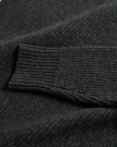 Closeup view of Men's Crew Neck Desert Sweater - Faded Black