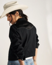 Back view of Women's Dolly Jacket - Black on model