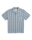 Front view of Men's Dobby Camp Shirt - Atlantic/Chambray on plain background
