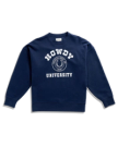 Front view of Women's Oversized Sweatshirt - Navy on plain background
