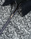 Closeup detail view of Women's Liner Jacket - Black / White