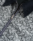 Closeup detail view of Women's Liner Jacket - Black / White
