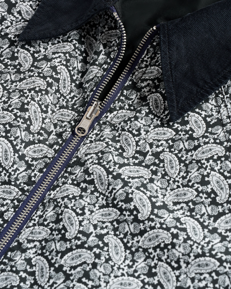 Closeup detail view of Women's Liner Jacket - Black / White