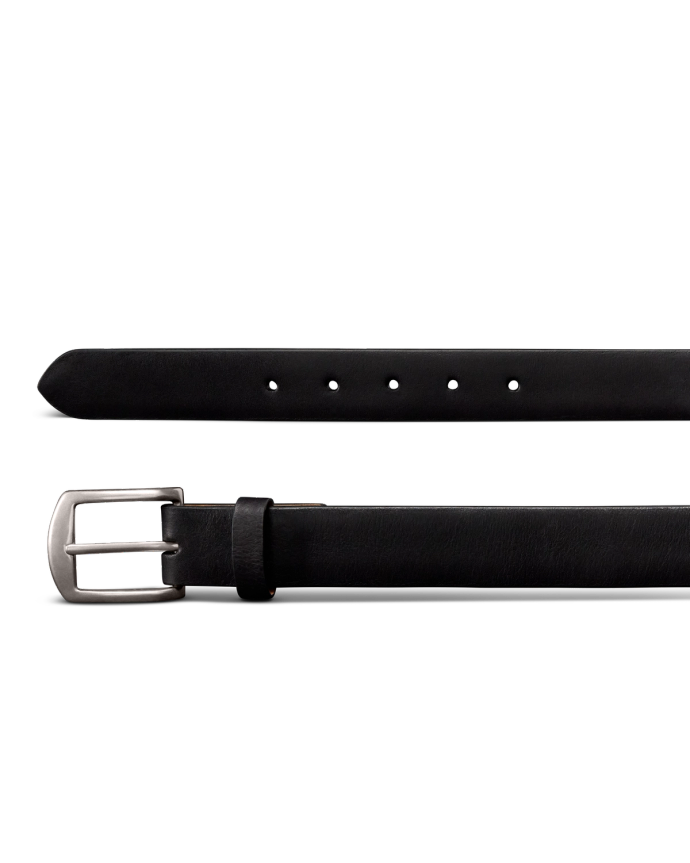 Closeup view of Men's Dress Belt - Midnight