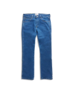 Front view of Men's Slim Straight Heritage Denim - Medium Blue on plain background