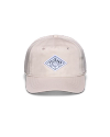 Profile view of Diamond Label Five-Panel Low Profile Hat - Stone on plain background