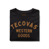 Women's Western Goods Tee - Black/Gold on plain background