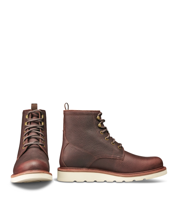 Pair view of The Knox Lace Up - Tobacco Cowhide on plain background
