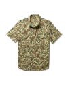 Closeup detail view of Men's Easywear Short Sleeve Pearl Snap - Duck Camo