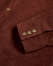 View of Men's Suede Overshirt - Brown