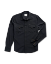 Closeup detail view of Men's Performance Western Pearl Snap LS - Black