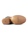 Sole view of The Prescott - Chestnut / Blue on plain background