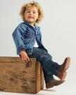 Full view of The Doc Toddler - Gravel on model