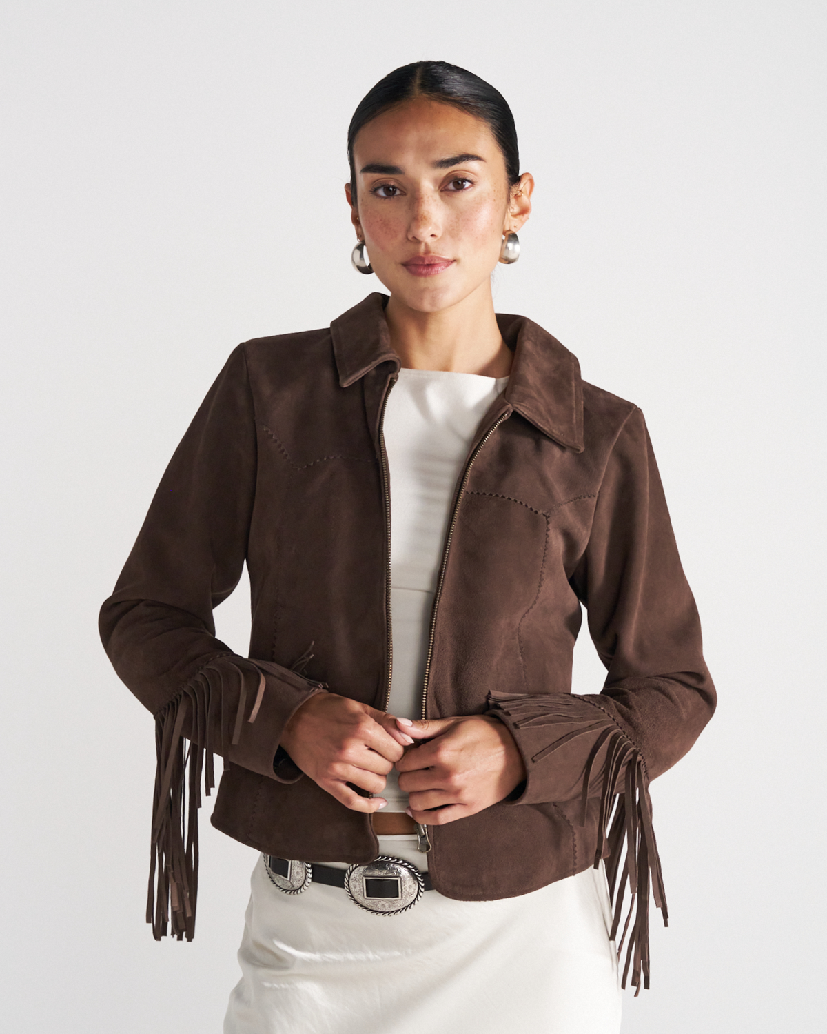 Women's Suede Fringe Jacket