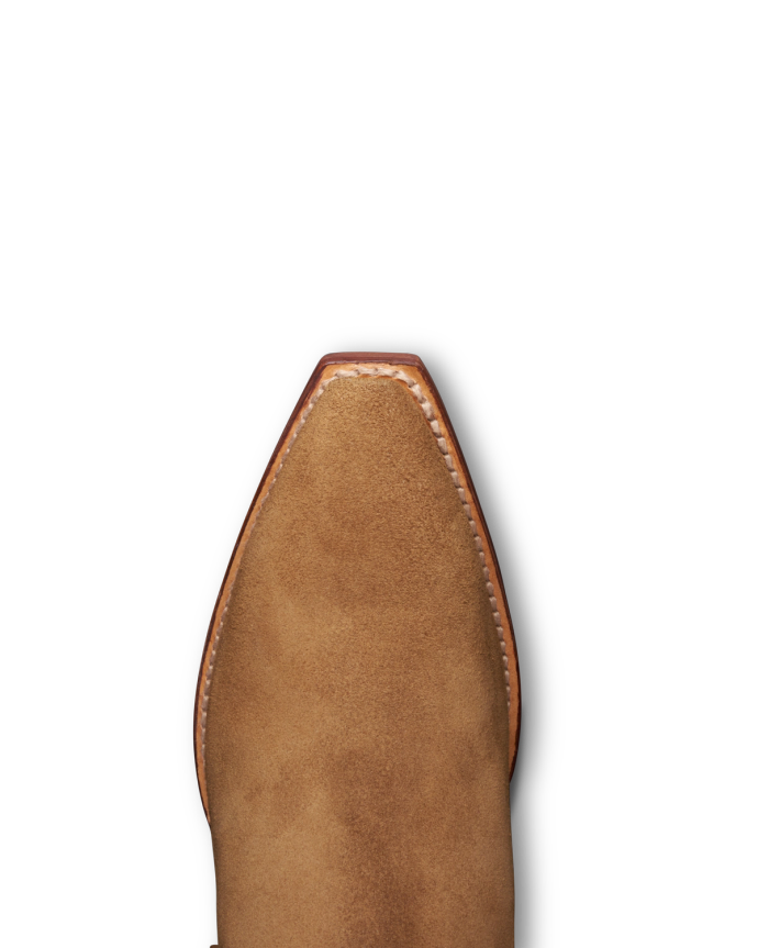 Toe view of The Georgia - Toffee on plain background