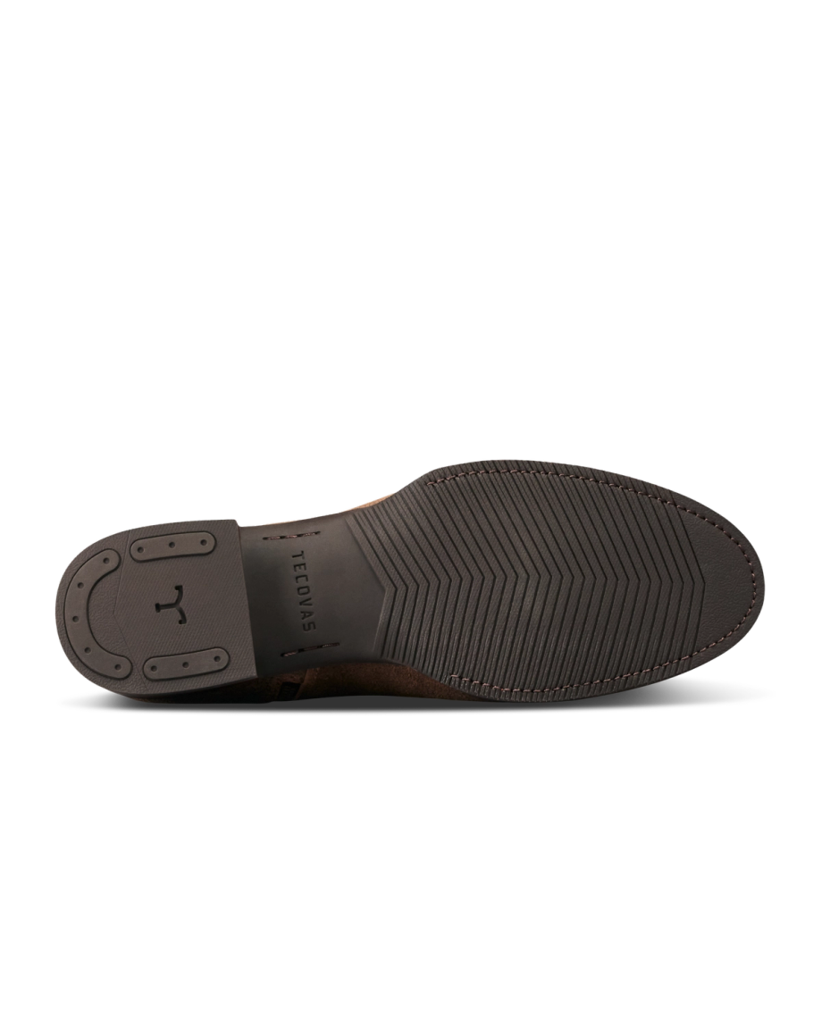 Sole view of The Wayne - Dustwood Suede on plain background