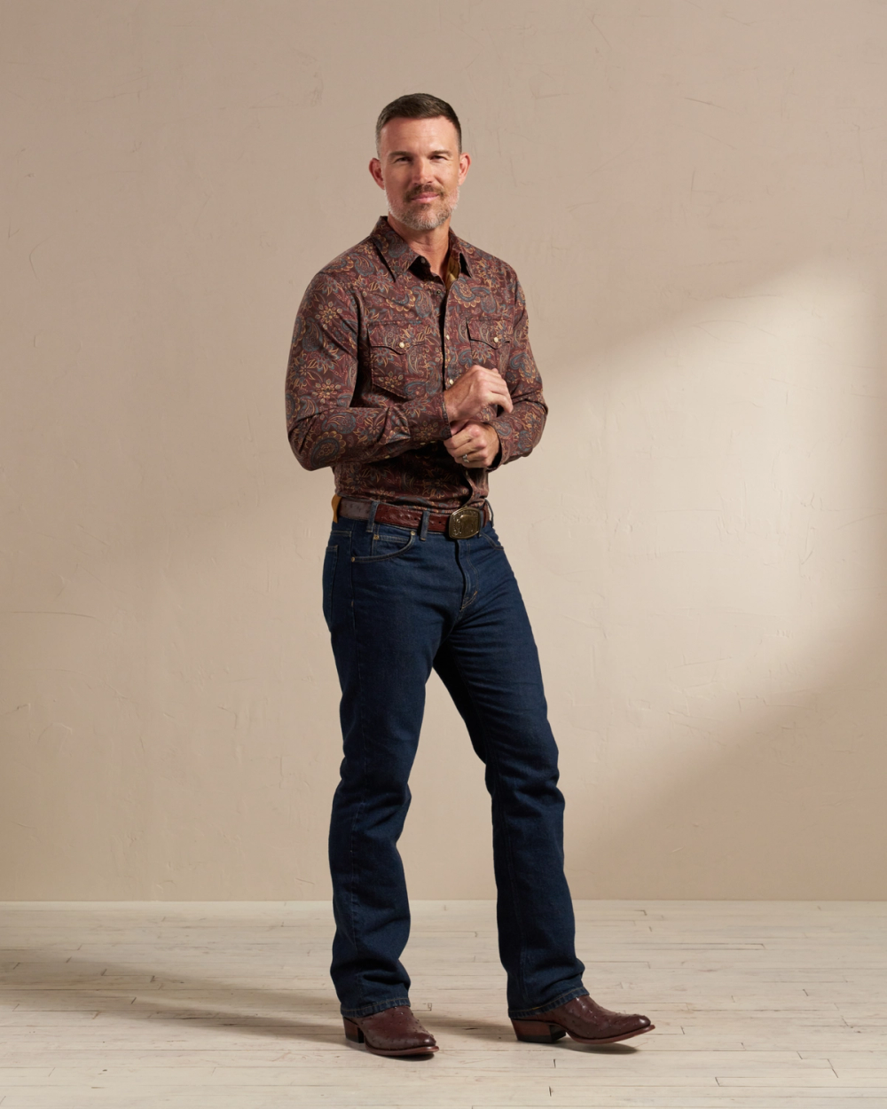 The Wyatt in Mahogany Ostrich - Men's Cowboy Boot | Tecovas